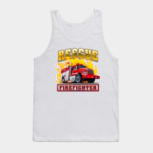 Cartoon Fire Truck Tank Top